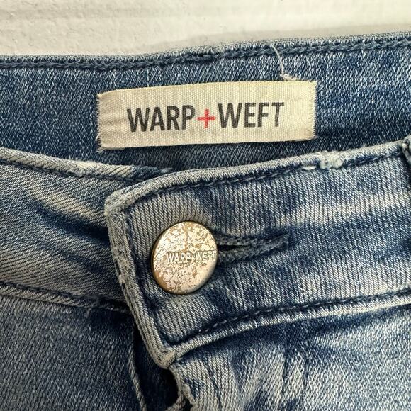 Warp+Weft CDG Paris High-Rise Jeans Button Fly Denim 8/29 Womens Stretch Comfort - Picture 8 of 12